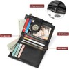 BEAFUP Small Wallets for Women,Bifold RFID Blocking Leather Card Holder Compact Wallet with Zipper Coin Pocket for Women - 2 of 4