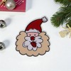 Unique Bargains Christmas Brooches Series Alloy Dripping Wax White Red 0.87"x1.02" 1 Pcs - 2 of 4