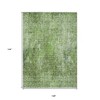 Olive Green And Artichoke Green Abstract Washable Indoor Outdoor Area Rug - 3 of 4