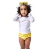 Gerber Baby and Toddler Long Sleeve Solid Swim Rashguard - White - 12 Months - 2 of 4