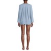 Lands' End Women's Cooling 2 Piece Pajama Set - Long Sleeve Flowy Shirt and Shorts - 2 of 4