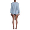 Lands' End Women's Cooling 2 Piece Pajama Set - Long Sleeve Flowy Shirt and Shorts - image 2 of 4