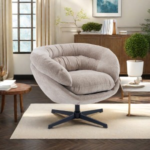 Vatros 360° Swivel Accent Chair with Removable Cushion - 1 of 4