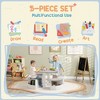 Aghana Digitals 5-Piece Kids Table & Chairs Set with Under-Seat Storage - Gray/White MDF for - 3 of 4
