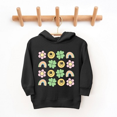 The Juniper Shop Smiley Clover Daisy Toddler Graphic Hoodie