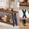 Aheaplus 71'' Console Table with Charging Station, Industrial Metal Frame Sofa Table with Storage Shelf - 3 of 4