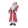 Glitter Santa Figurine with Pine Accent (Set of 3) - 4 of 4