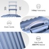 Karl Home 2 Piece Luggage Set, 20  inch CarryOn Expandble Luggage Hardside Lightweight Suitcase, 14  inch Mini Cosmetic Cases Blue - 2 of 4