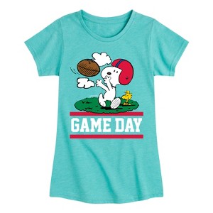 Girls' - Peanuts - Snoopy Woodstock Fitted Short Sleeve Graphic T-Shirt - 1 of 4