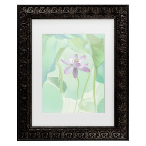 Trademark Fine Art - Binbin L.  Lotus Flower Matted Framed Art - 1 of 4