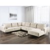 HOMES: Inside + Out Tubera 147" Chenille T Seat Cushion J Shaped Sectional with Extendable Back Light Brown - 2 of 4