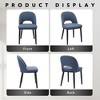 GustoWave Upholstered Dining Chairs Set of 2, Shell Shape Modern Fabric Kitchen Side Chairs with Thick Cushions and Wood Legs - 2 of 4