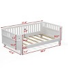 5 Inch Platform Beds,Pine Bed Frame,Full Bed With Rails,Brown Full Size Wood Platform Bed-Cuddlewood - 4 of 4