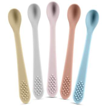Baby Spoons - Infant Spoons First Stage – Pack of 5 Silicone Baby Spoon for Feeding - First Stage Baby Feeding Spoon Set Gum Friendly