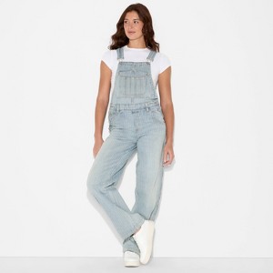 Women's Mid-Rise Denim Baggy Overalls - Wild Fable™ - 1 of 3