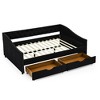 NicBex 80.5" Daybed with Trundle Upholstered Full Daybed with Waved Shaped Arms Daybed with Storage for Living Room - 4 of 4