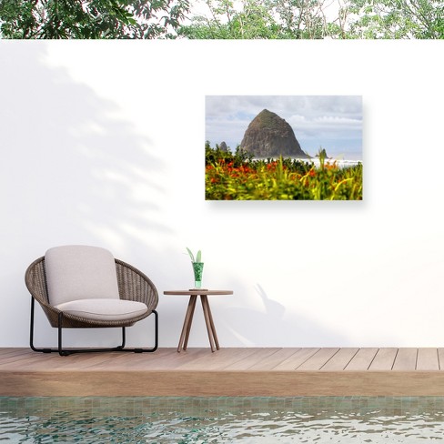 Mich Catanzaro Haystack Rock Outdoor Canvas Art - image 1 of 4