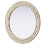 Elegant Lighting Round Cornhusk Mirror 30x30 in Linen White - 4 of 4