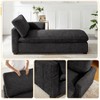 VANOMi 34.65" Boucle Chaise Lounge with Removable Pillow - 4 of 4