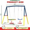 BABYYER Swing Set, Heavy-Duty A-Frame Metal Outdoor Swing Stand with 1 Saucer and 1 Belt Seat Backyard Playground Equipment for Kids & Adults - 4 of 4