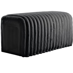 Vynxaria Ottoman Storage Bench - Black Cat Hideaway for Living Room, Entryway, and Bedroom - 1 of 4