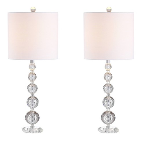 28 5 Set Of 2 Nala Crystal Table Lamp Includes Led Light Bulb Clear Jonathan Y Target