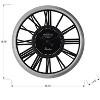 Cesicia 16" Round Wall Clock, Silver + Black, Home Decor - 2 of 4