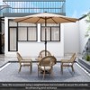 Costway 10 FT 112 LED Solar-Lighted Patio Table Market Umbrella Crank Tilt Outdoor Beige/Coffee/Navy/Wine - image 2 of 4