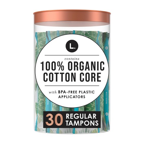 . Organic Cotton Size Tampons - Regular 30ct Target