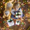 Lighted Gift Boxes Set of 3, Pre-lit Nestable Glitter Present Boxes Ornament for Christmas Outdoor Indoor Decorations Lighted Holiday Displa - 2 of 4