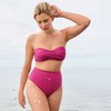 Lands' End Women's Chlorine Resistant Shine High Waisted Bikini Bottoms - 4 of 4