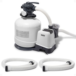 Intex 3000 GPH Above Ground Pool Sand Filter Pump with 1.5" Pump Hose (2 Pack) - 1 of 4