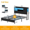 Aheaplus Platform Bed Frame with Reversible Storage Headboard and Charging Station - 2 of 4