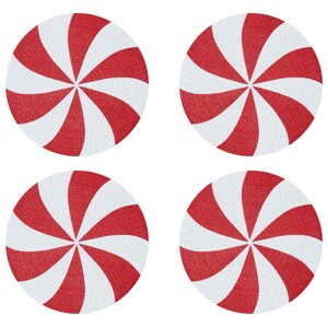 Avanti Linens Peppermint Set of 4 Round Placemats - 1 of 3