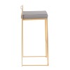 TOAOTBNBOB Contemporary Barstool with Stackable Design, Upholstered Counter Height Bar Stools, Industrial Bar Chairs for Dining Room, Gray - 3 of 4