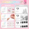 Saviland Kids 7-Pack Press-On Nails Kit - 84PCS Pre-Glued Child-Safe Short Nails with Glitter Designs for Girls 5-9 Years.(Holiday Gift Set) - 4 of 4