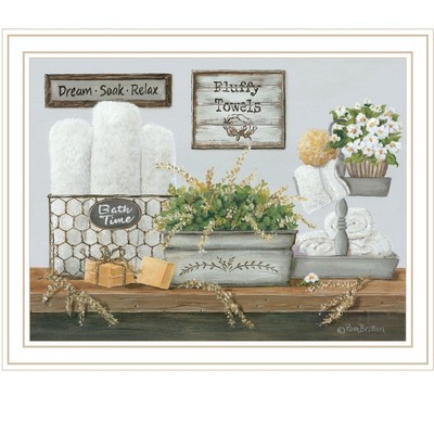 HomeRoots Fluffy Towels White Framed Print Wall Art