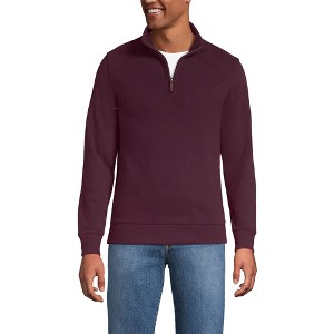 Lands' End Men's Bedford Rib Quarter Zip Sweater - 1 of 4