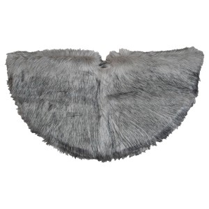 Northlight 36" Beige and Gray Plush Faux Fur Christmas Tree Skirt - 1 of 4