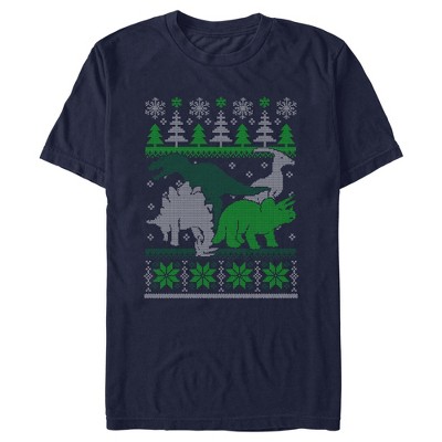 Men's Lost Gods Dinosaur Ugly Christmas Sweater T-shirt : Target