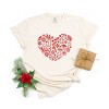 S.W.Smiley Christmas Outline Heart - Women's Garment Dyed Graphic T-Shirt - 3 of 4