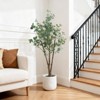 Artificial Eucalyptus Tree with Woven Pot, 150cm Tall Artificial Plants Indoor w/Lifelike Leaves & Fruits, Faux Plants Eucalyptus Tree for Home Decor - 3 of 4