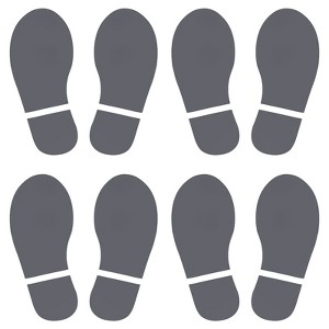 Unique Bargains Home Classroom Floor Stairs Decal PVC Footprint Sticker 4 Pairs - 1 of 4