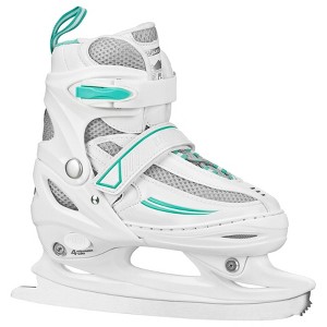 Lake Placid SUMMIT Adjustable Ice Skate White/Mint - S (10J-13) - 1 of 4