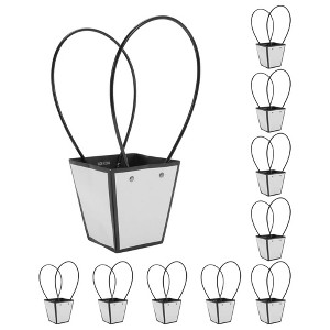 Unique Bargains Bouquet Bag with Handle for Florist Gift Packaging Birthday Christmas Mother's Day Wedding 10 Pcs - 1 of 4