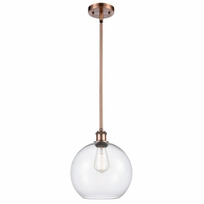 Athens - 1 Light Stem Hung Mini Pendant In Industrial Style-13 Inches Tall and 10 Inches Wide