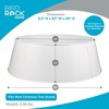 BIRDROCK HOME 4-Panel Christmas Tree Collar - White - Metal Holiday Skirt Decor - Water Base Protection from Pets (White) - 3 of 4