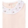 MiniMe Baby and Toddler Girls Embroidered Flower Ruffle-Collar Cotton Rich Footie - 3 of 4
