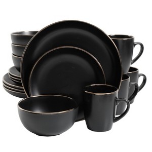 Gibson Home Rockaway Gold 16-Piece Stoneware Dinnerware Set - 1 of 4