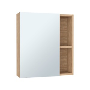 GlasFlength Decorative Wall Mirrors Vanity Mirrors Open Shelves Bathroom Decor Cabinet Accent Mirror for Bathroom Wall, Beige, 17.7"*5.4"*5.4" - 1 of 4